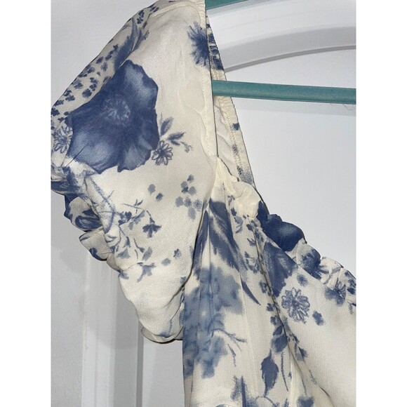 Reformation Davonne Women’s Floral Mini Dress Size 6 NWT Drop Waist Sweetheart - Picture 5 of 14